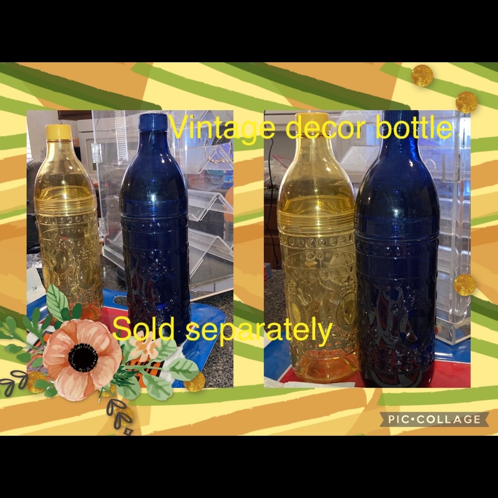 Vintage decor bottle -choose your color